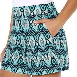Wildfox Shorts Size XXL Women's Pockets Turquoise Blue Aztec Print NWOT
